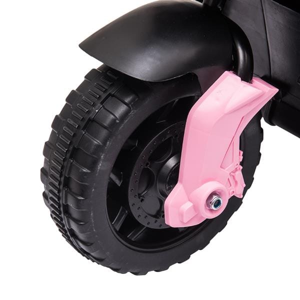 6V Ride on Battery Powered Electric Motorcycle for Kids Pink-4