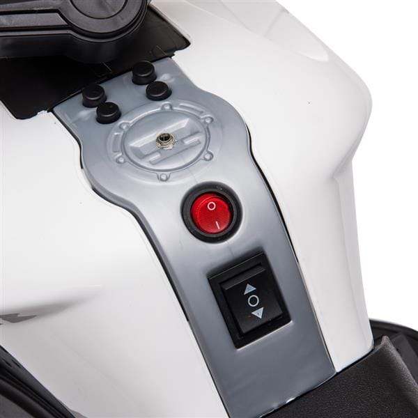6V Ride on Battery Powered Electric Motorcycle for Kids White-8