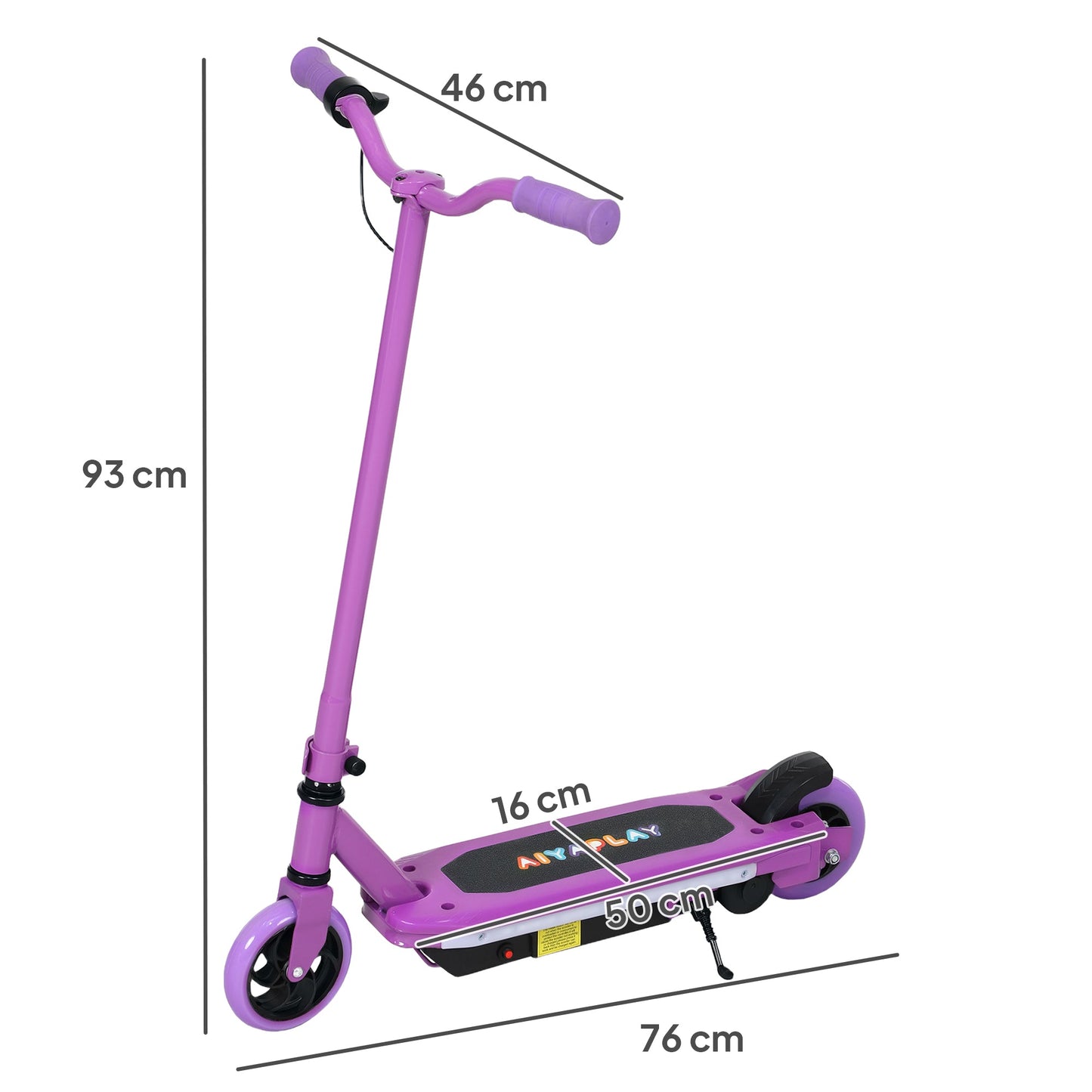 Electric Scooter for Ages 6-14, with Colourful Light and Electric Brake, Electric Scooter E Scooter, Up to 10 KM/H & 8 KM, Purple-2