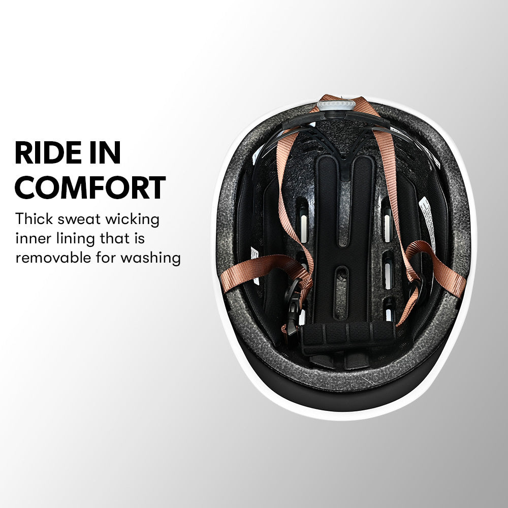 NNEMB Retro Bike Helmet, 56-61cm S, M, L Universal Dial Fit System, Jet Black-1
