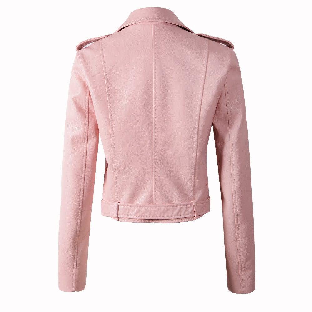 Katherine Women's Motorcycle Genuine Leather Jacket-2