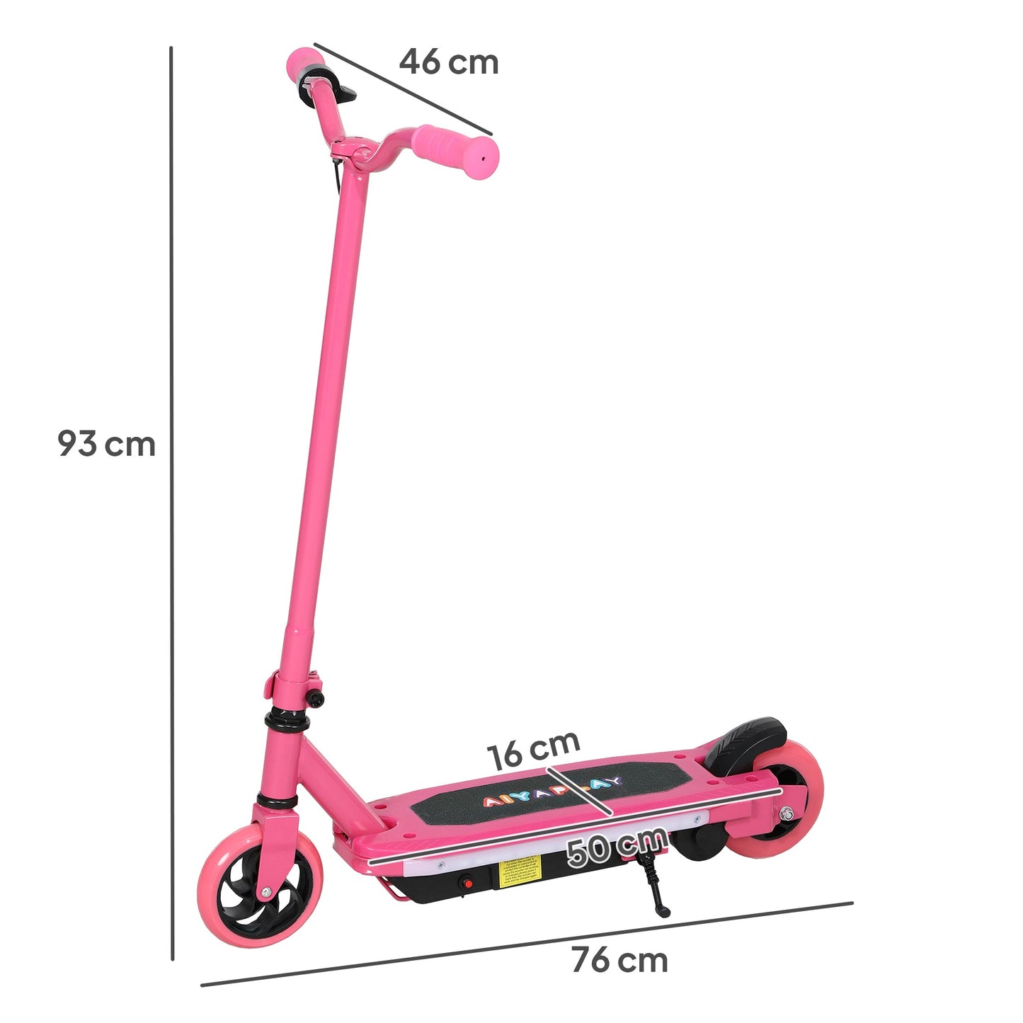 Electric Scooter for Ages 6-14, with Colourful Light and Electric Brake, Electric Scooter E Scooter, Up to 10 KM/H & 8 KM, Pink-2