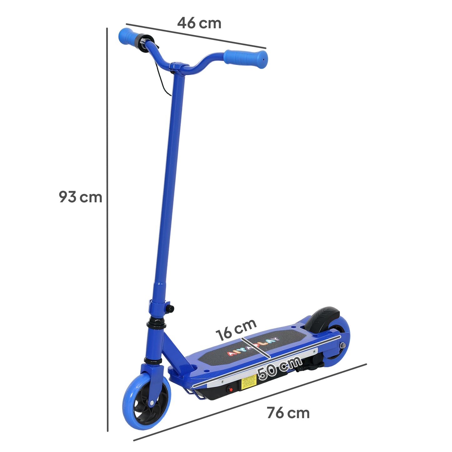 Electric Scooter for Ages 6-14, with Colourful Light and Electric Brake, Electric Scooter E Scooter, Up to 10 KM/H & 8 KM, Blue-2