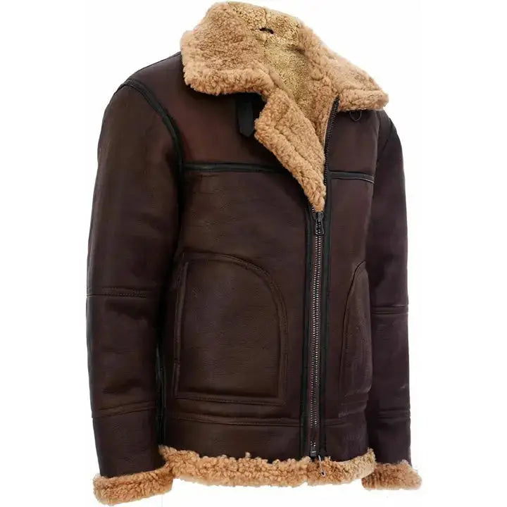 Mens Vintage B3 Shearling Aviator Jacket-1