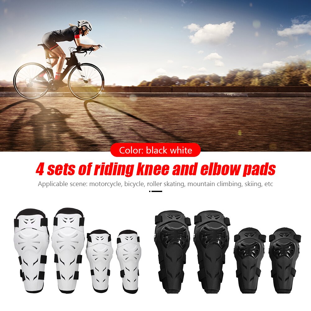 Patella Protectors Sports Safety Kneepads 4pcs/Set Motorcycle Knee Elbow Pads Guards Outdoor Cycling Racing Safety Gear