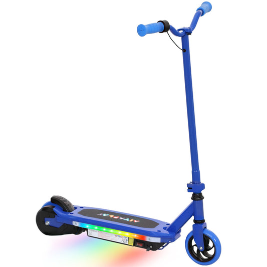 Electric Scooter for Ages 6-14, with Colourful Light and Electric Brake, Electric Scooter E Scooter, Up to 10 KM/H & 8 KM, Blue-0